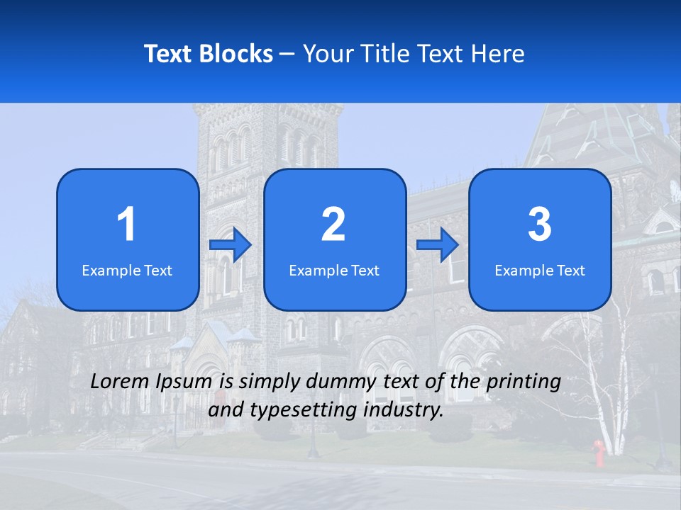 A Large Building With A Flag On Top Of It PowerPoint Template