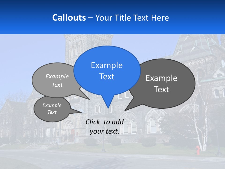 A Large Building With A Flag On Top Of It PowerPoint Template