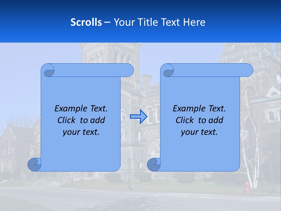 A Large Building With A Flag On Top Of It PowerPoint Template