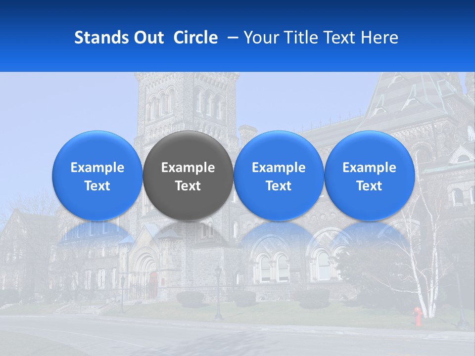 A Large Building With A Flag On Top Of It PowerPoint Template