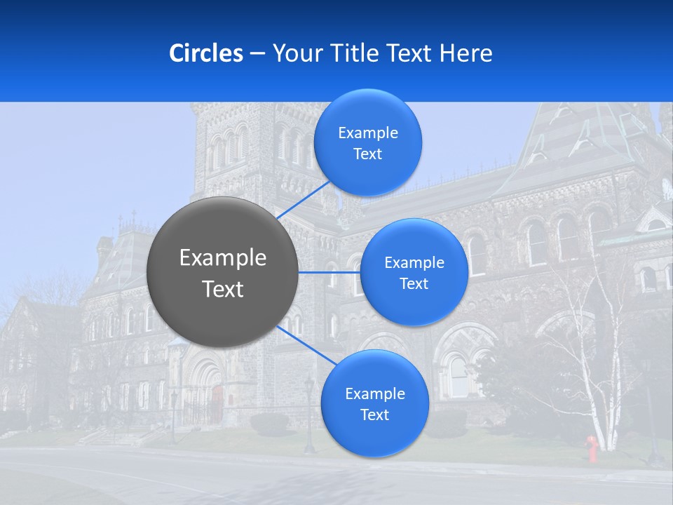 A Large Building With A Flag On Top Of It PowerPoint Template
