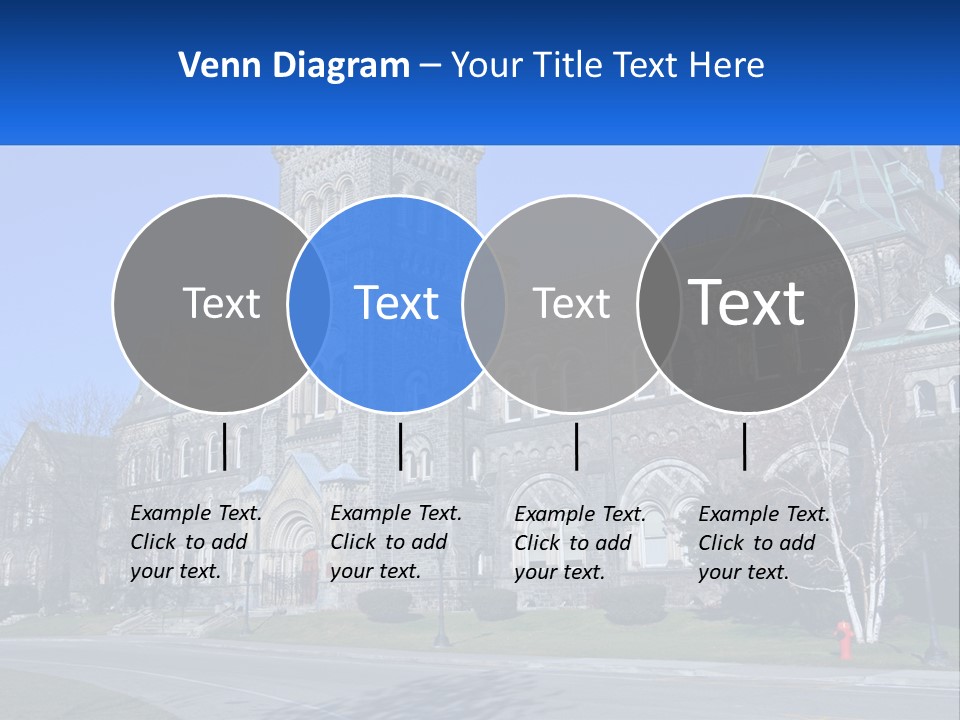 A Large Building With A Flag On Top Of It PowerPoint Template