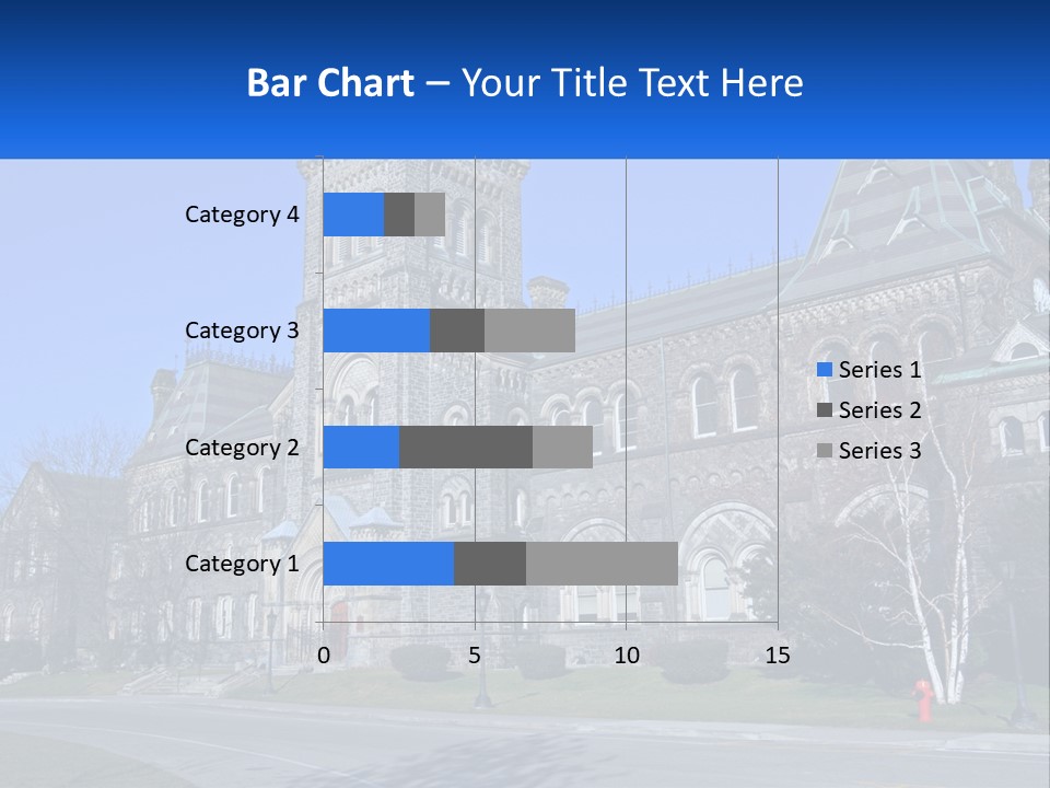 A Large Building With A Flag On Top Of It PowerPoint Template