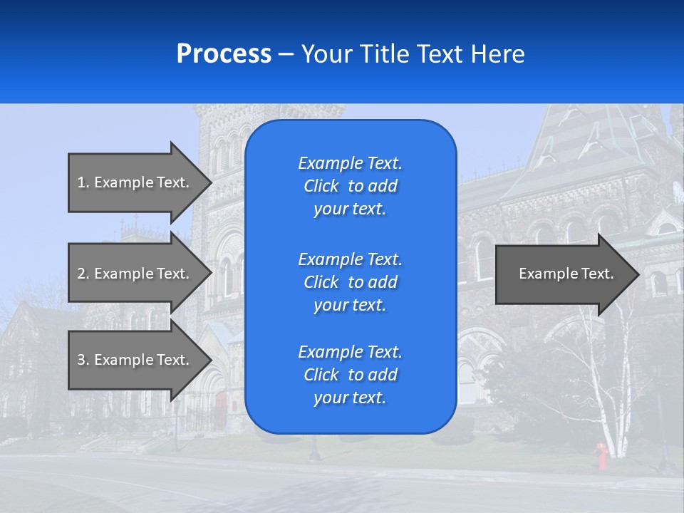 A Large Building With A Flag On Top Of It PowerPoint Template