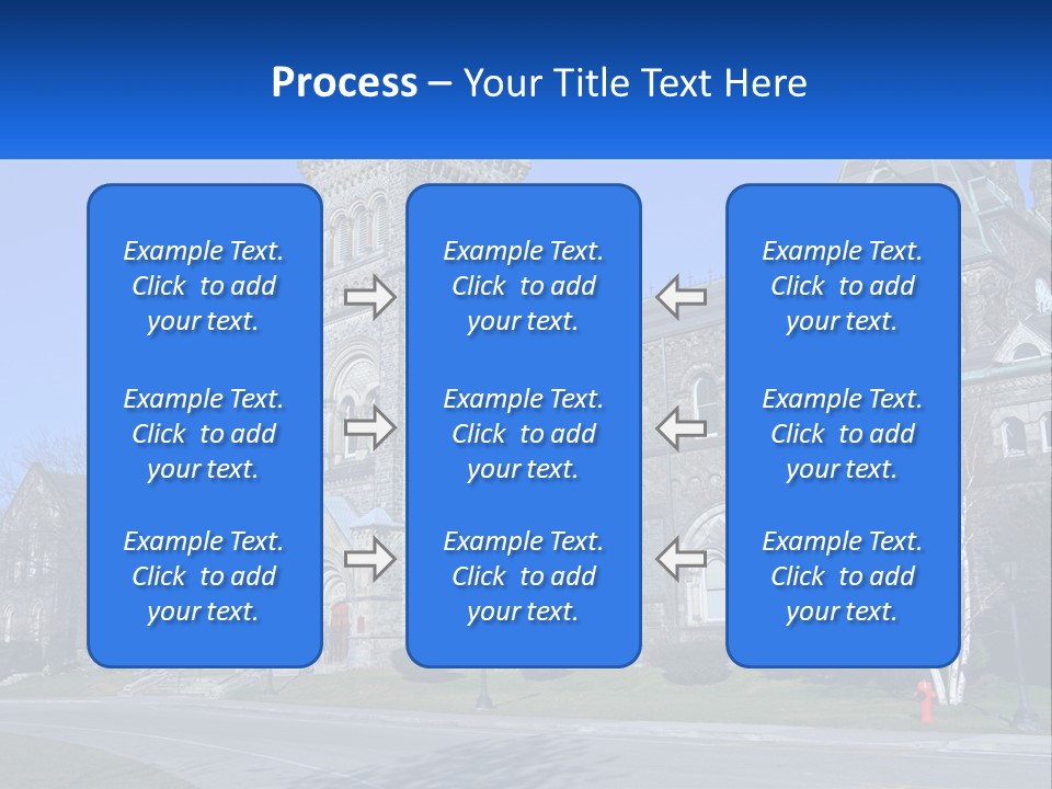 A Large Building With A Flag On Top Of It PowerPoint Template