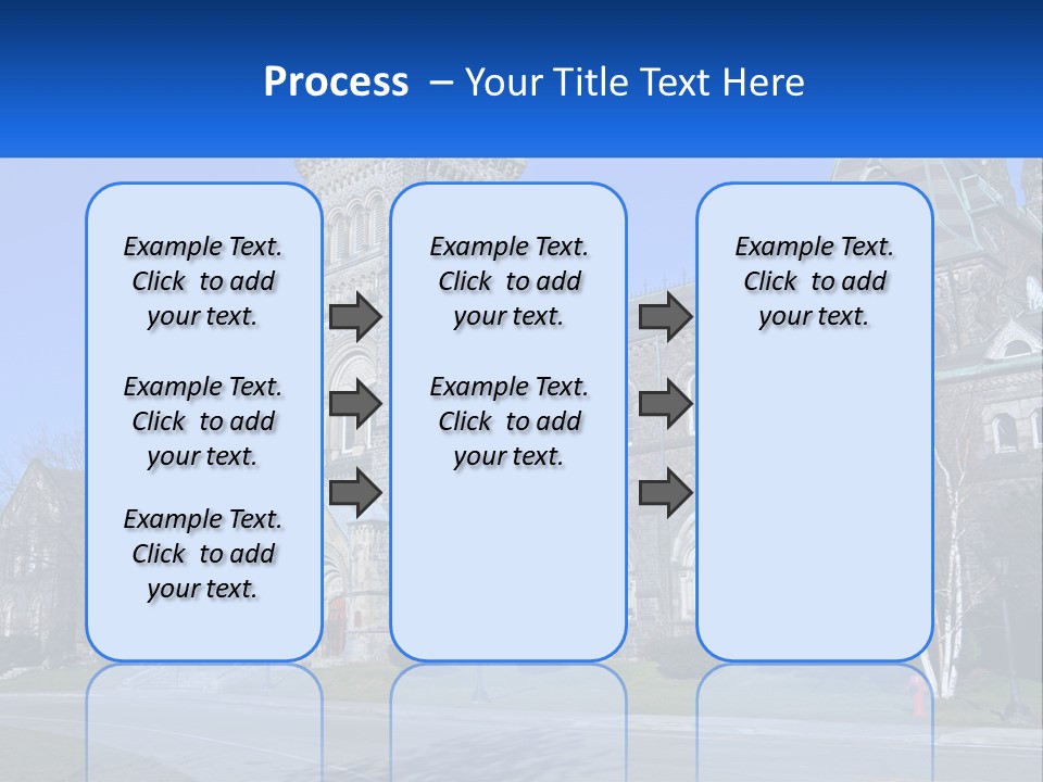 A Large Building With A Flag On Top Of It PowerPoint Template