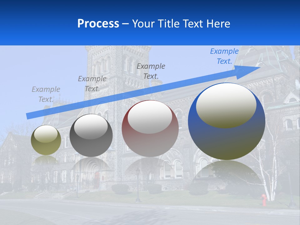A Large Building With A Flag On Top Of It PowerPoint Template