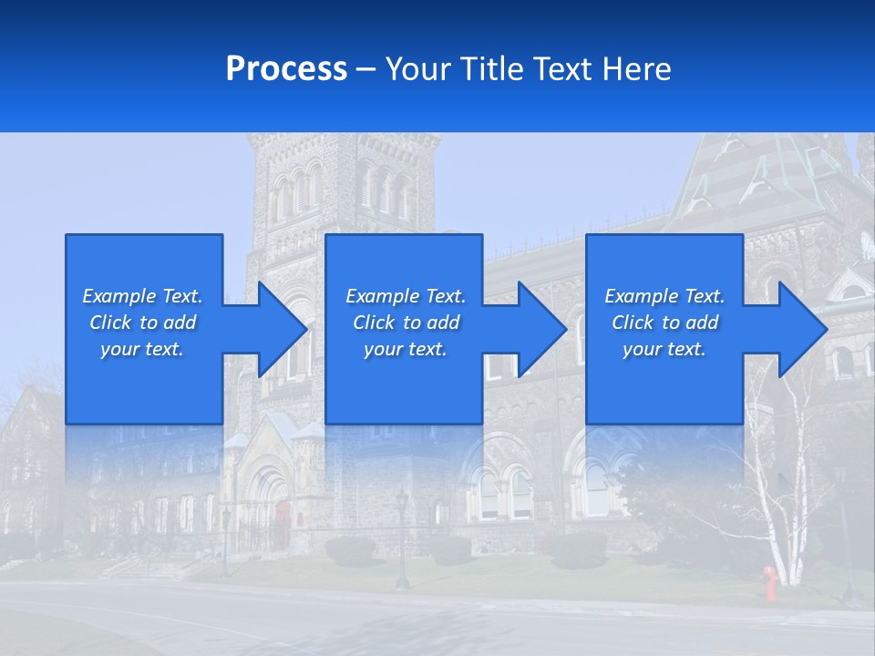 A Large Building With A Flag On Top Of It PowerPoint Template