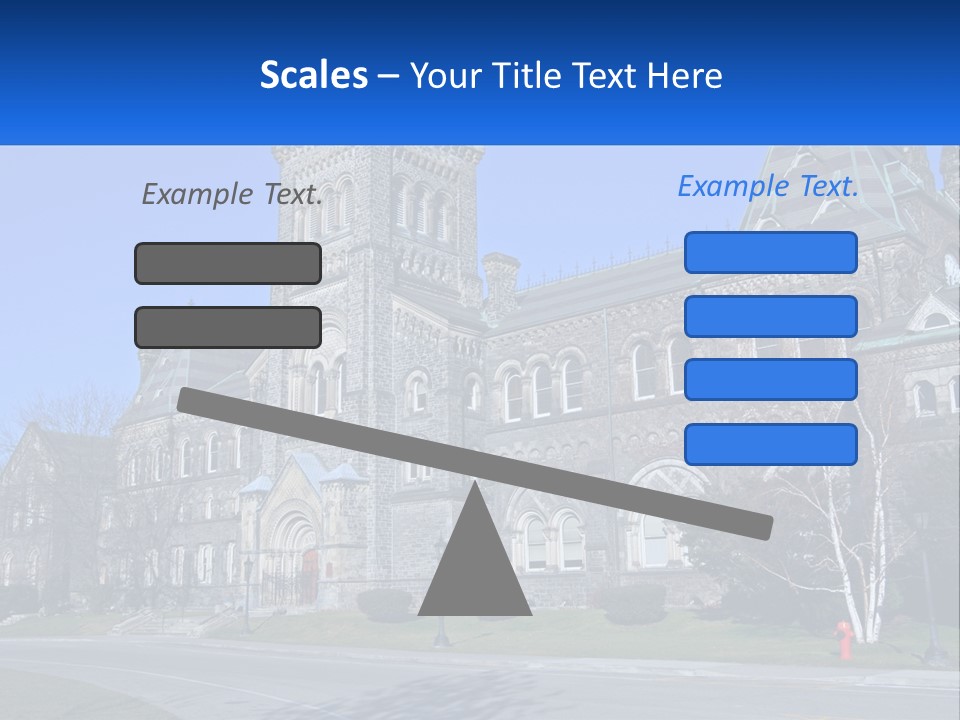 A Large Building With A Flag On Top Of It PowerPoint Template