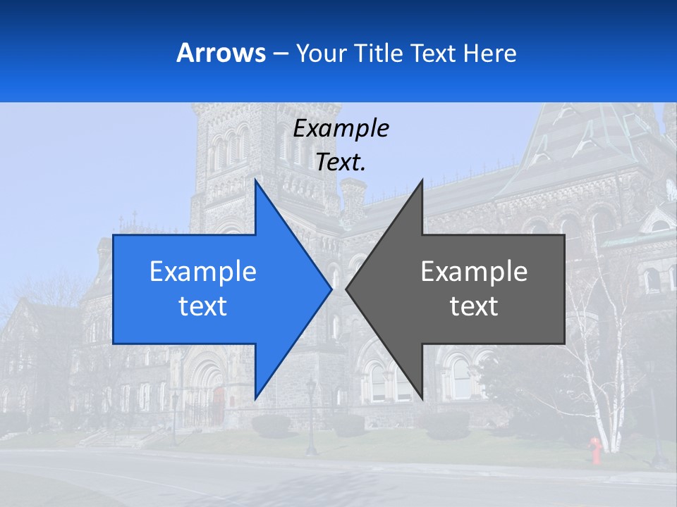 A Large Building With A Flag On Top Of It PowerPoint Template