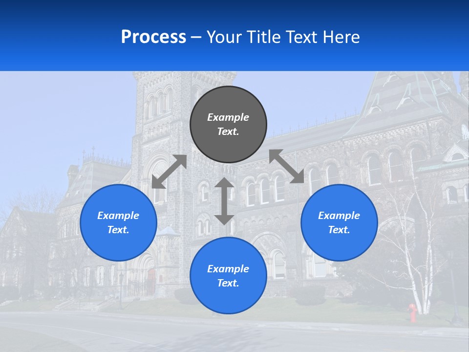 A Large Building With A Flag On Top Of It PowerPoint Template