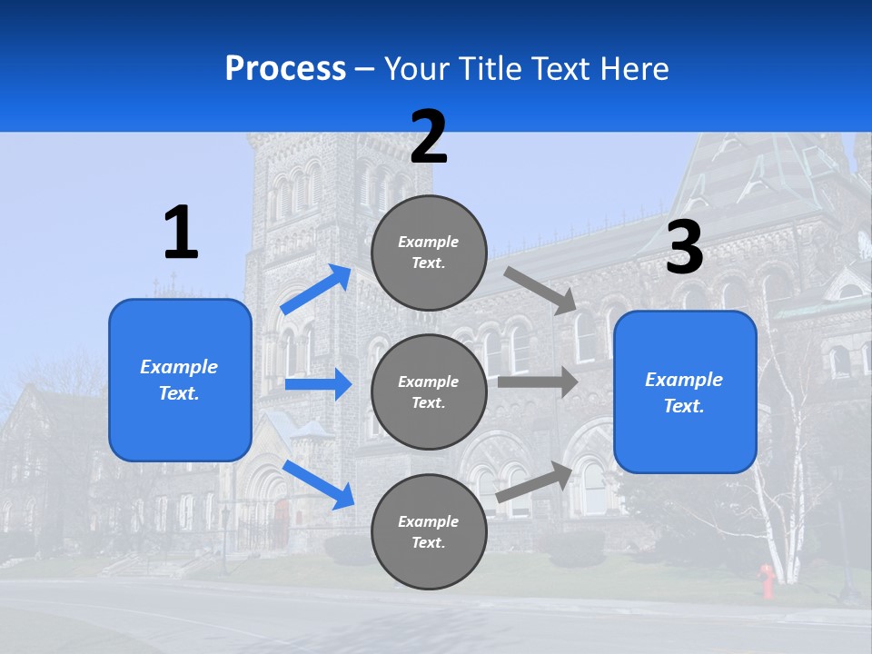 A Large Building With A Flag On Top Of It PowerPoint Template