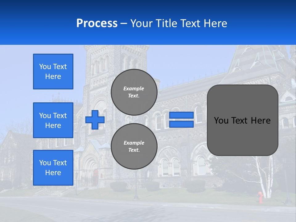 A Large Building With A Flag On Top Of It PowerPoint Template