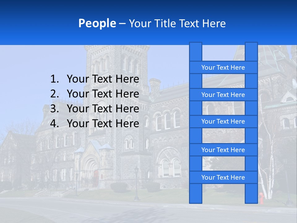 A Large Building With A Flag On Top Of It PowerPoint Template