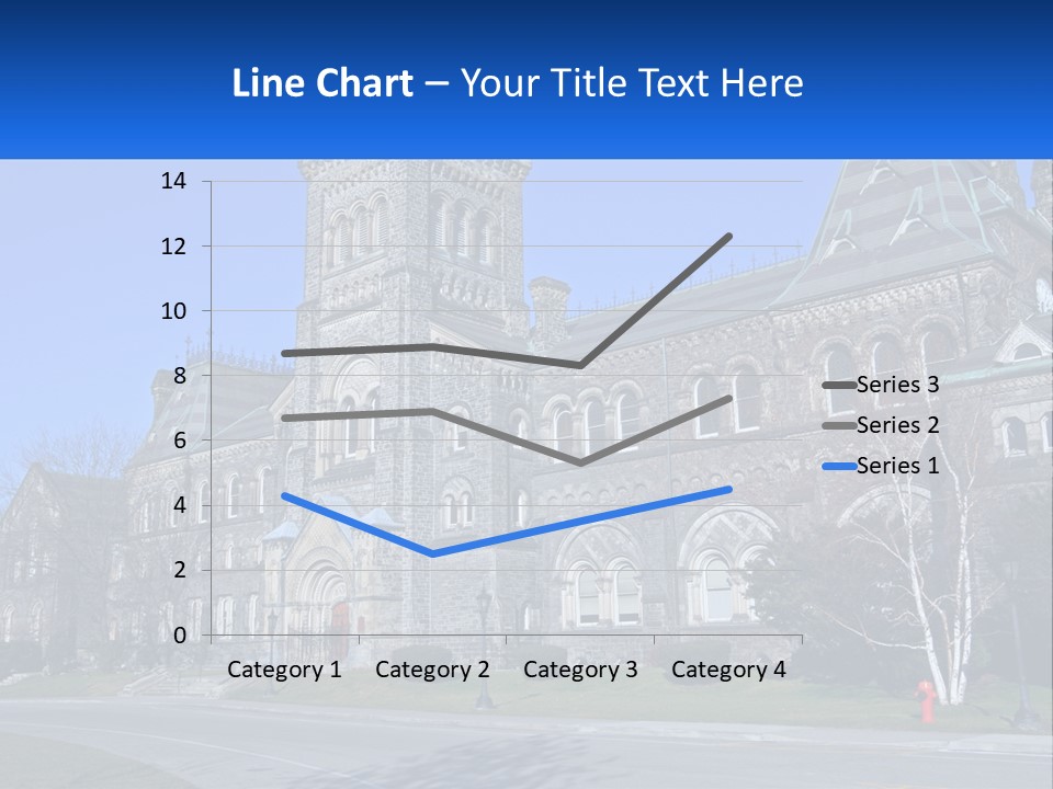 A Large Building With A Flag On Top Of It PowerPoint Template