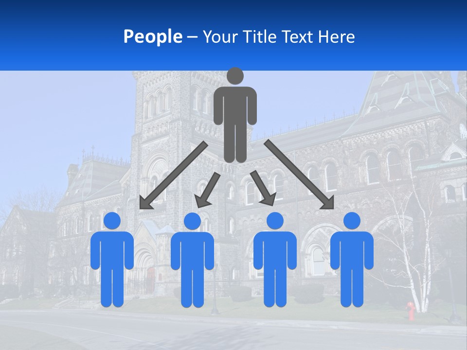 A Large Building With A Flag On Top Of It PowerPoint Template