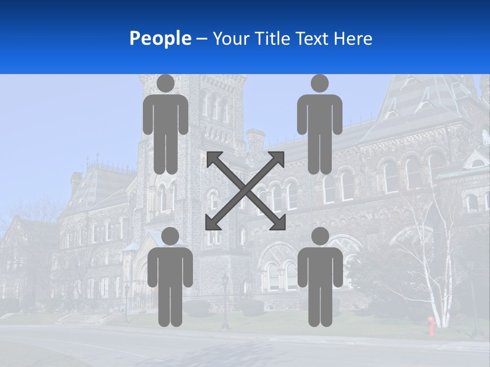 A Large Building With A Flag On Top Of It PowerPoint Template