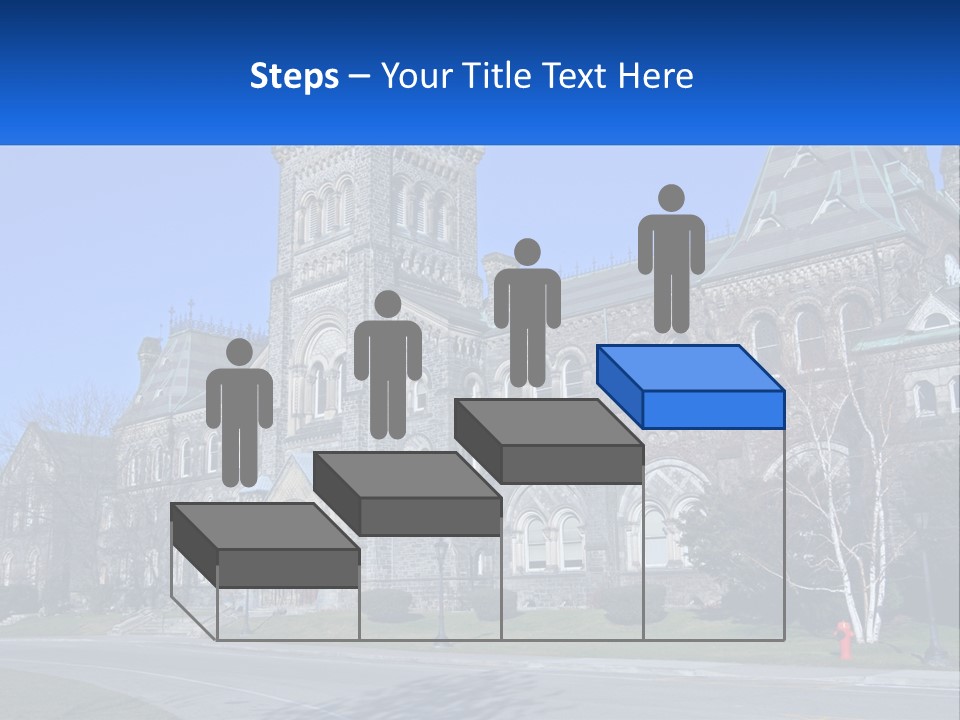 A Large Building With A Flag On Top Of It PowerPoint Template