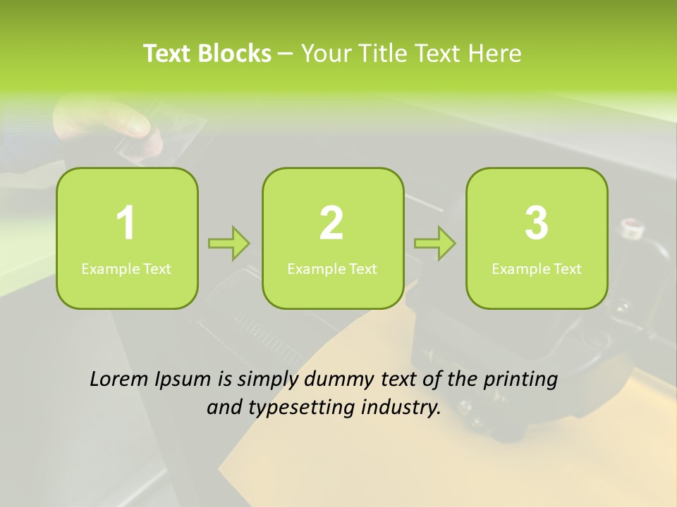 A Person Using A Large Machine To Print A Piece Of Paper PowerPoint Template