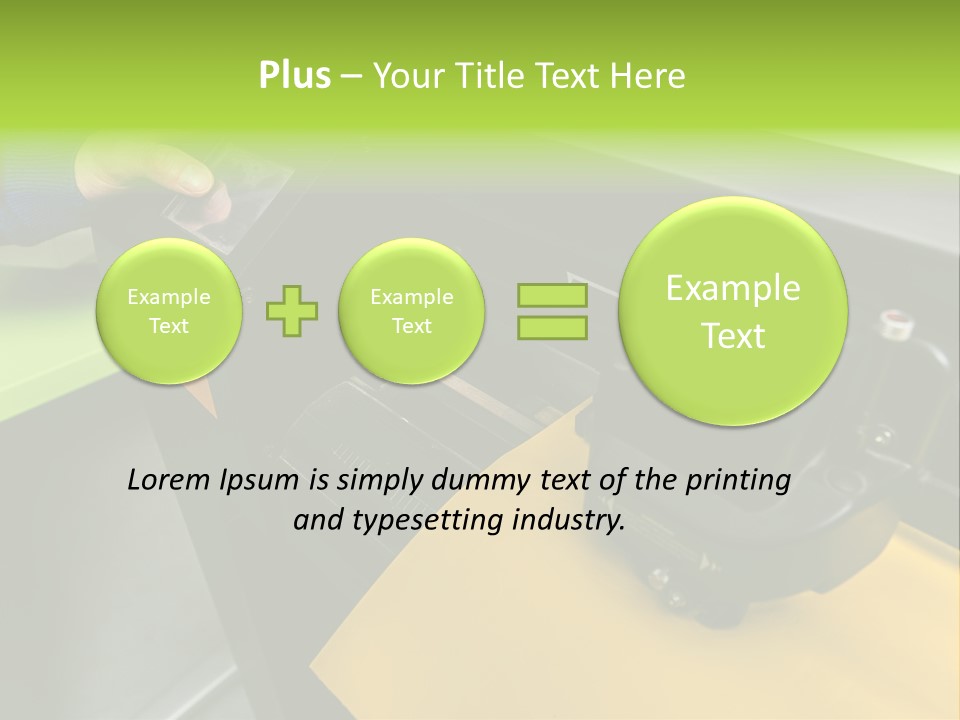 A Person Using A Large Machine To Print A Piece Of Paper PowerPoint Template