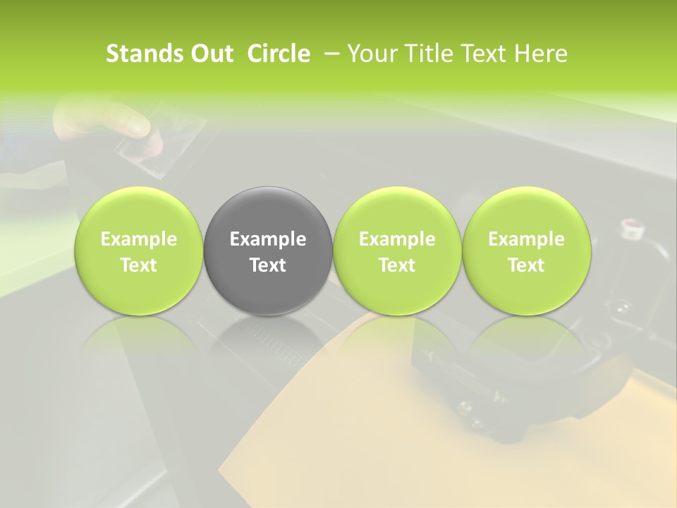 A Person Using A Large Machine To Print A Piece Of Paper PowerPoint Template