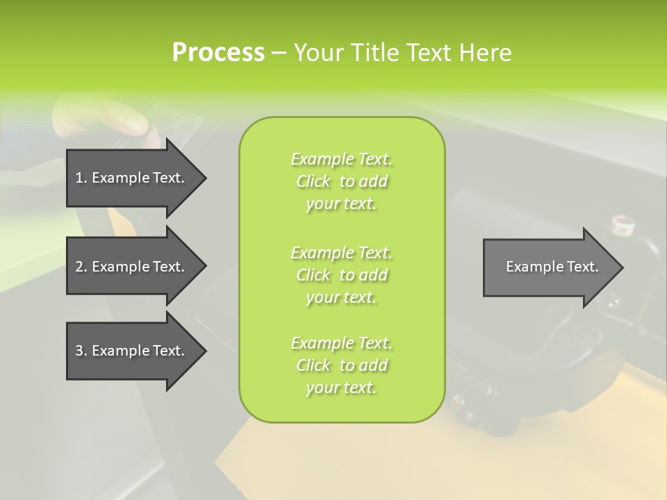 A Person Using A Large Machine To Print A Piece Of Paper PowerPoint Template