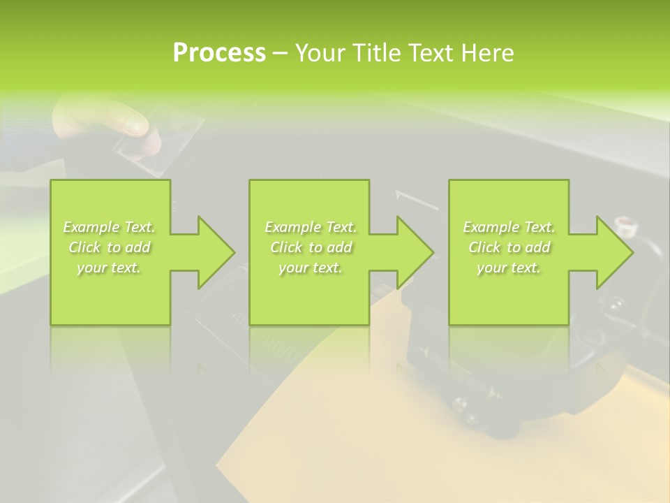 A Person Using A Large Machine To Print A Piece Of Paper PowerPoint Template