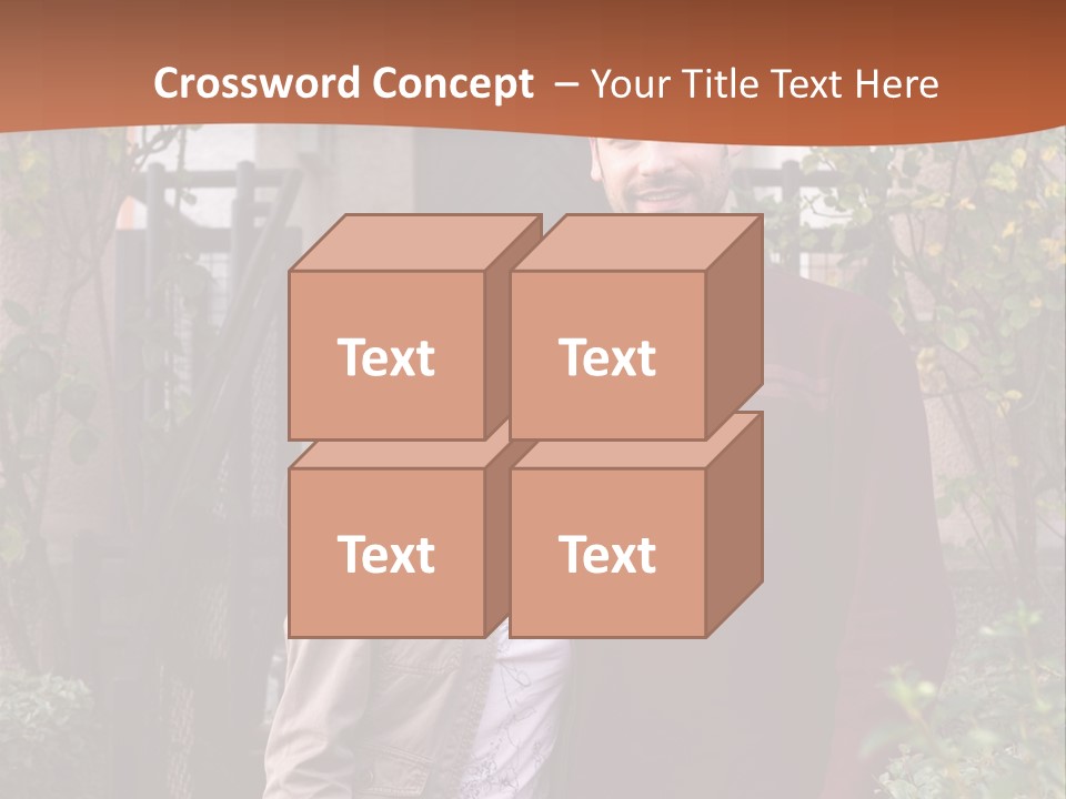 A Man And Woman Standing In Front Of A House PowerPoint Template