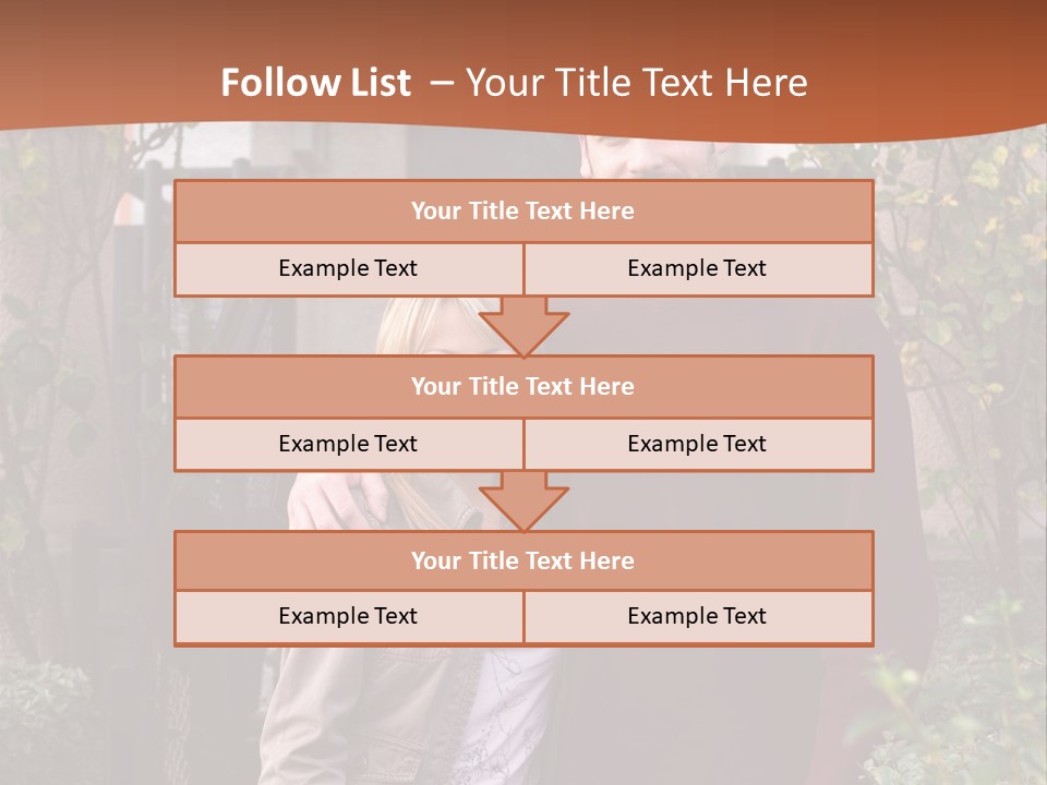 A Man And Woman Standing In Front Of A House PowerPoint Template