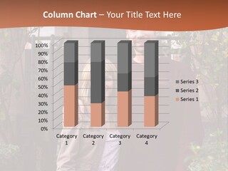 A Man And Woman Standing In Front Of A House PowerPoint Template