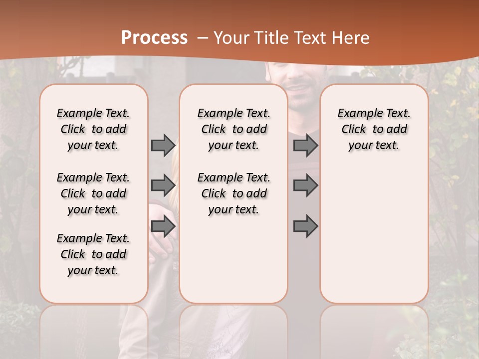 A Man And Woman Standing In Front Of A House PowerPoint Template