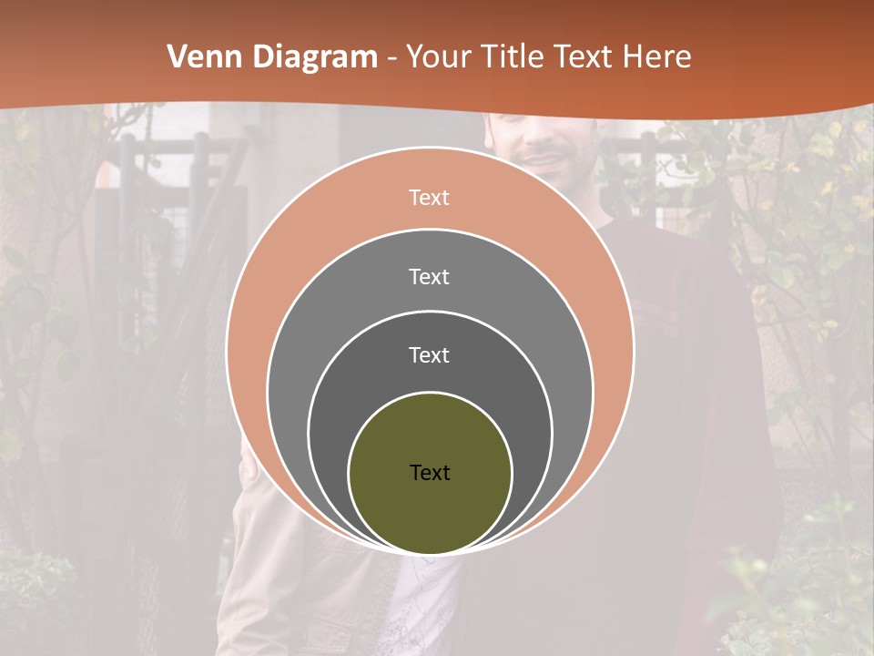 A Man And Woman Standing In Front Of A House PowerPoint Template