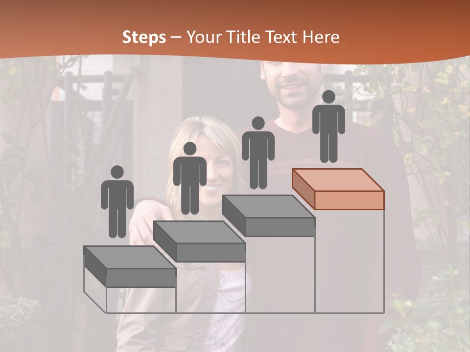 A Man And Woman Standing In Front Of A House PowerPoint Template