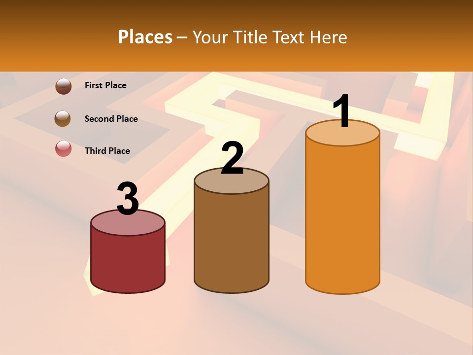 A Maze With An Arrow Going Through It PowerPoint Template