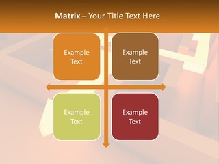 A Maze With An Arrow Going Through It PowerPoint Template