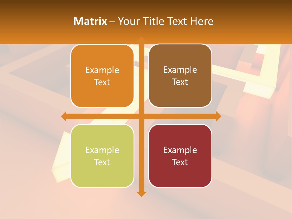 A Maze With An Arrow Going Through It PowerPoint Template