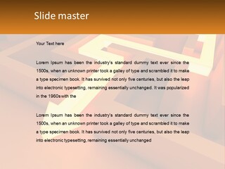 A Maze With An Arrow Going Through It PowerPoint Template