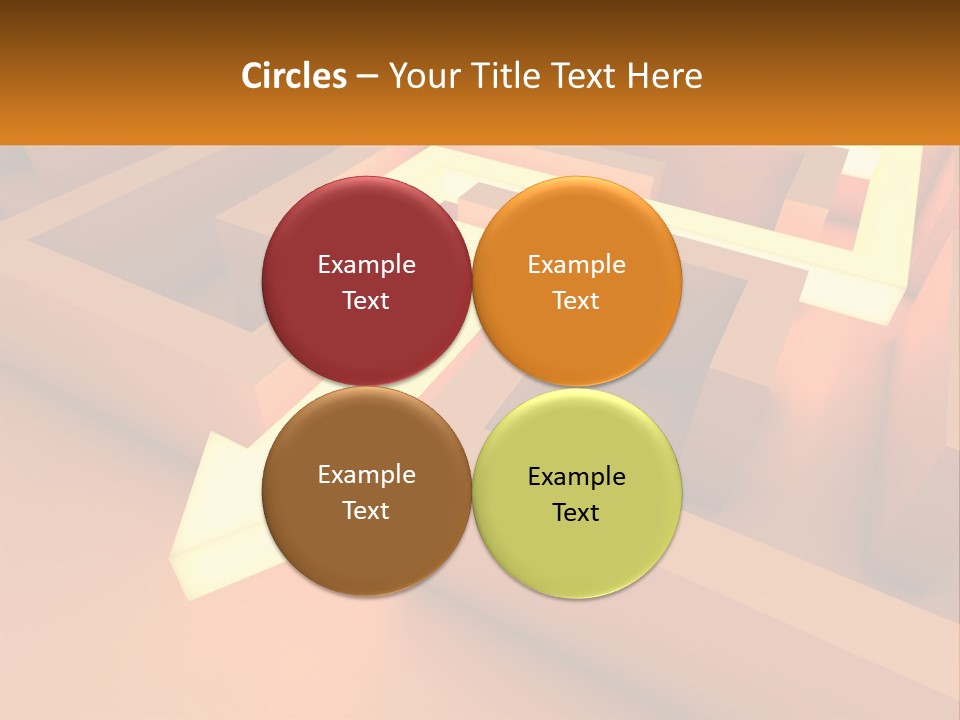 A Maze With An Arrow Going Through It PowerPoint Template