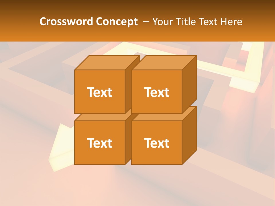 A Maze With An Arrow Going Through It PowerPoint Template