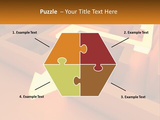 A Maze With An Arrow Going Through It PowerPoint Template