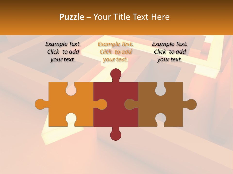 A Maze With An Arrow Going Through It PowerPoint Template