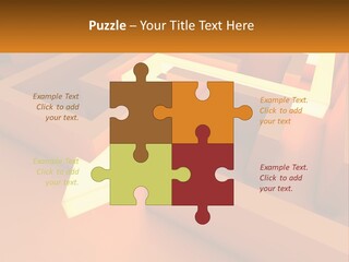 A Maze With An Arrow Going Through It PowerPoint Template