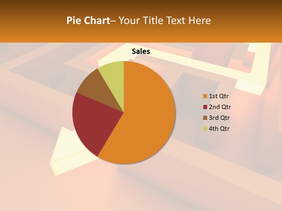 A Maze With An Arrow Going Through It PowerPoint Template