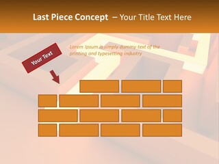 A Maze With An Arrow Going Through It PowerPoint Template