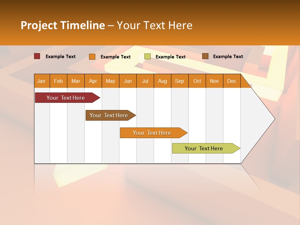 A Maze With An Arrow Going Through It PowerPoint Template