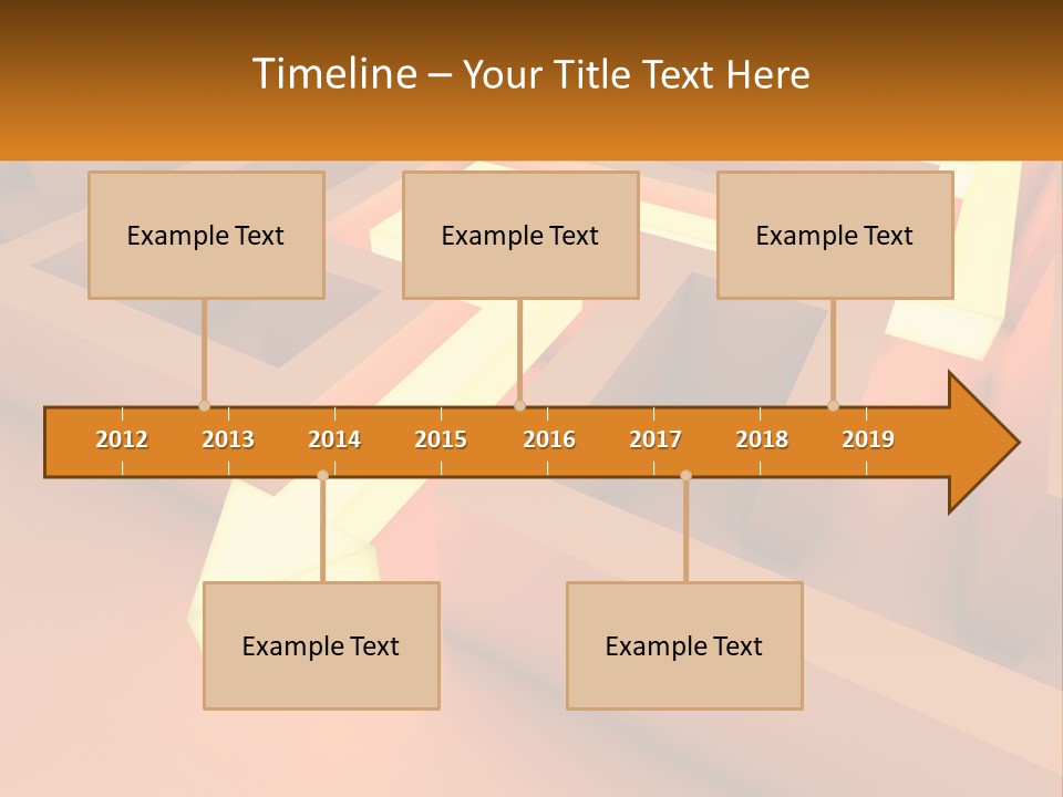 A Maze With An Arrow Going Through It PowerPoint Template