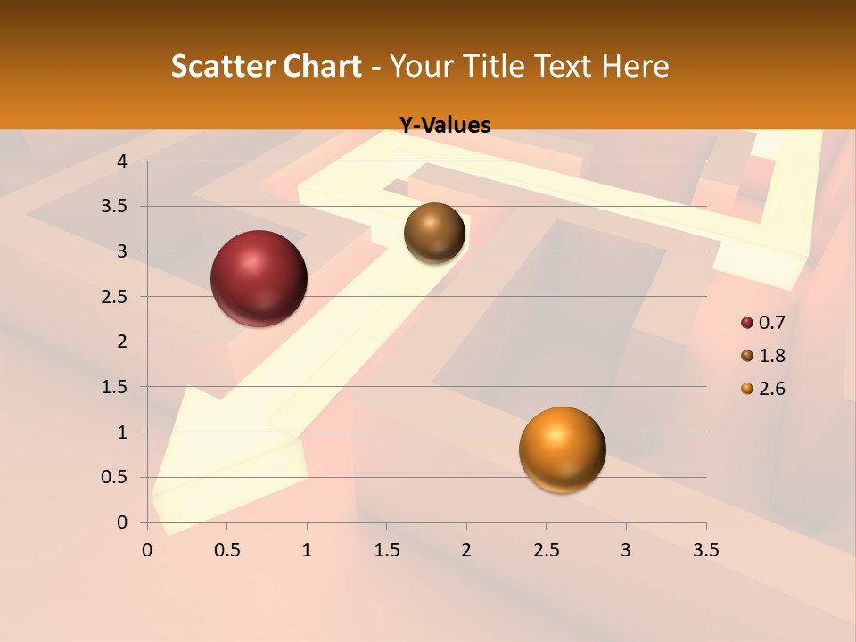 A Maze With An Arrow Going Through It PowerPoint Template
