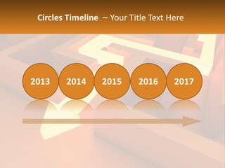 A Maze With An Arrow Going Through It PowerPoint Template