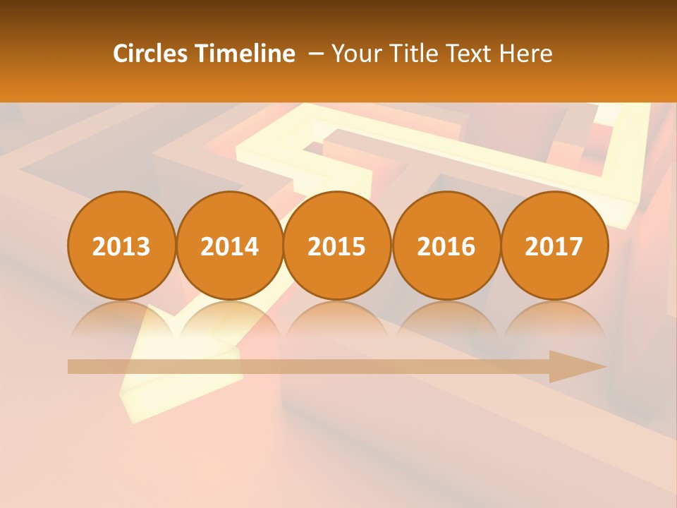 A Maze With An Arrow Going Through It PowerPoint Template