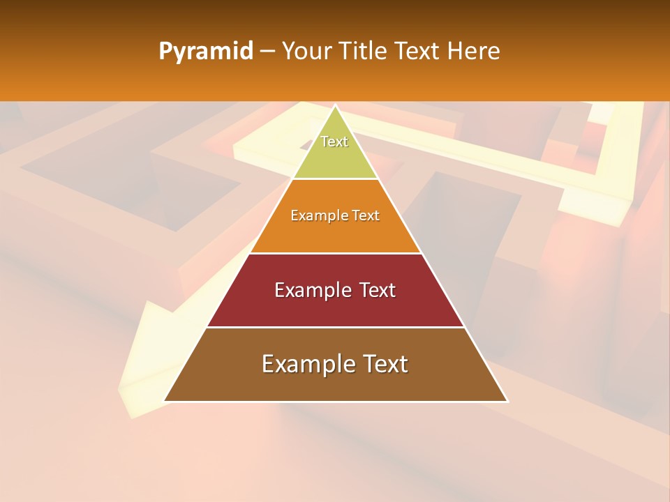 A Maze With An Arrow Going Through It PowerPoint Template